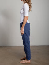 Andy Pant in Paperweight Cotton - Blueberry