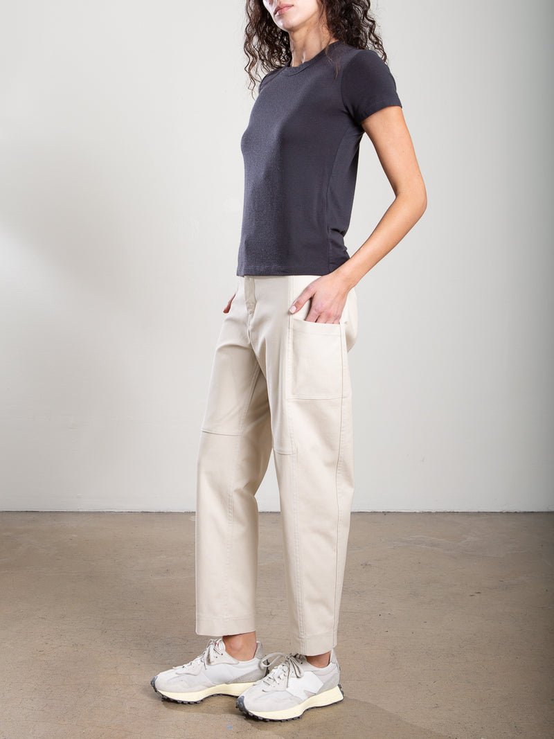 Torrance Pant in Brushed Canvas - Cement