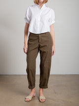 Torrance Pant in Washed Canvas - Army