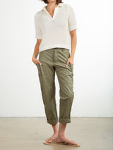 Torrance Pant in Faux Leather - Army