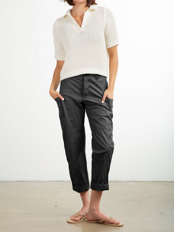 Torrance Pant in Faux Leather - Black