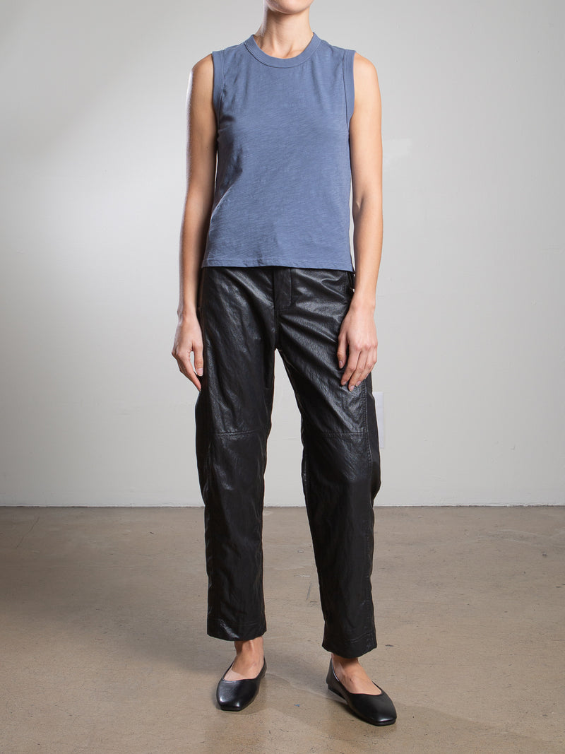 Torrance Pant in Faux Leather - Black