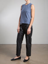 Torrance Pant in Faux Leather - Black