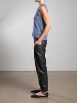 Torrance Pant in Faux Leather - Black