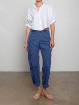 Torrance Pant in Paperweight Cotton - Blueberry
