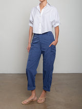 Torrance Pant in Paperweight Cotton - Blueberry