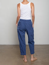Torrance Pant in Paperweight Cotton - Blueberry