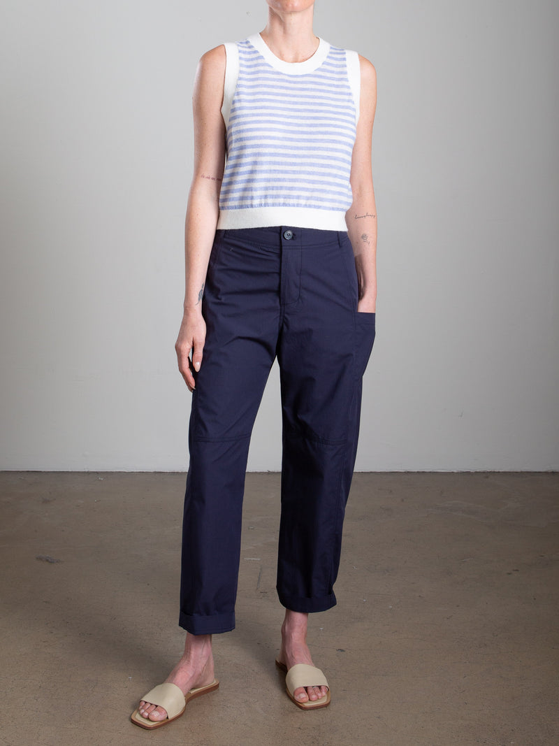 Torrance Pant in Paperweight Cotton - Midnight