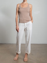 Ellis Pant in Linen Twill - Bone