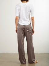 Taryn Pant in Vintage Satin - Truffle