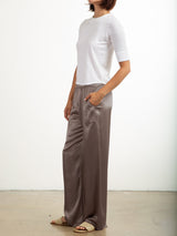 Taryn Pant in Vintage Satin - Truffle