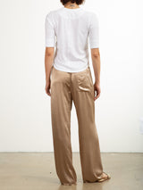 Taryn Pant in Vintage Satin - Buff