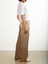 Taryn Pant in Vintage Satin - Buff