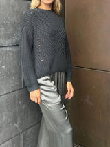Taryn Pant in Vintage Satin - Nori