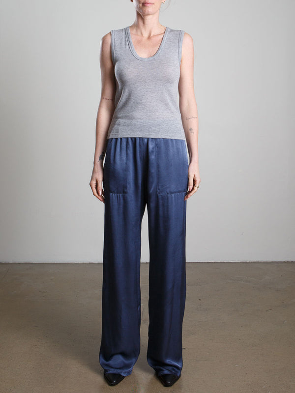 Taryn Pant in Vintage Satin - Steel