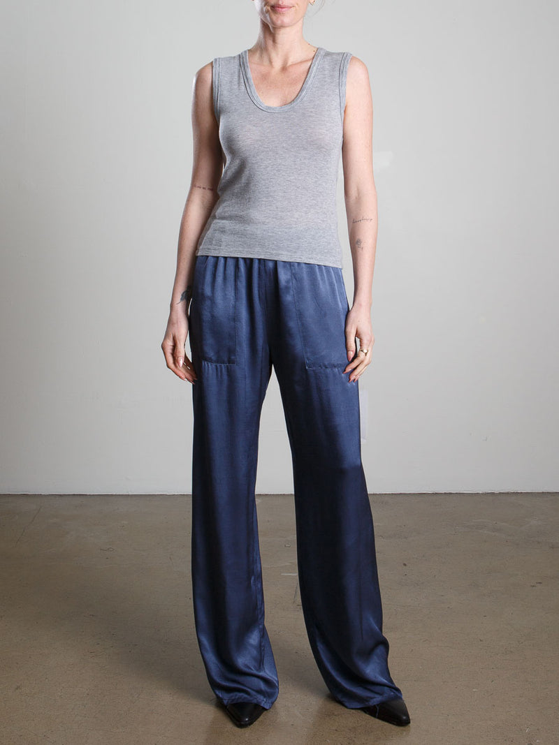 Taryn Pant in Vintage Satin - Steel