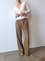 Casey Pant in Cambridge Flannel - Saddle