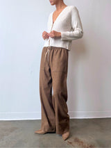 Casey Pant in Cambridge Flannel - Saddle