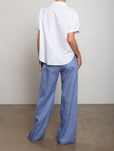 Casey Pant in French Linen - Bay