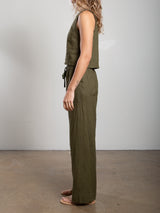 Casey Pant in French Linen - Surplus