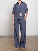 Casey Pant in Marina Stripe - Ink