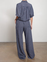 Casey Pant in Marina Stripe - Ink