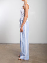 Casey Pant in Bari Stripe - Blue