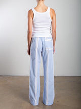Casey Pant in Bari Stripe - Blue