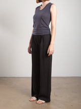 Spencer Pant in Japanese Cupro - Black