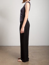 Spencer Pant in Japanese Cupro - Black