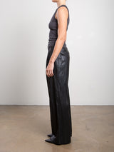 Spencer Pant in Faux Leather - Black