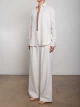 Spencer Pant in Linen Twill - Bone