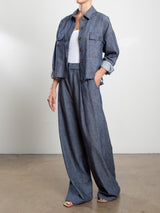 Spencer Pant in Linen Twill - Night