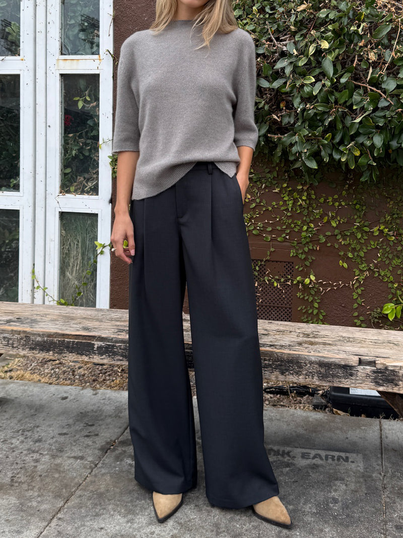 Spencer Pant in Sharkskin - Charcoal