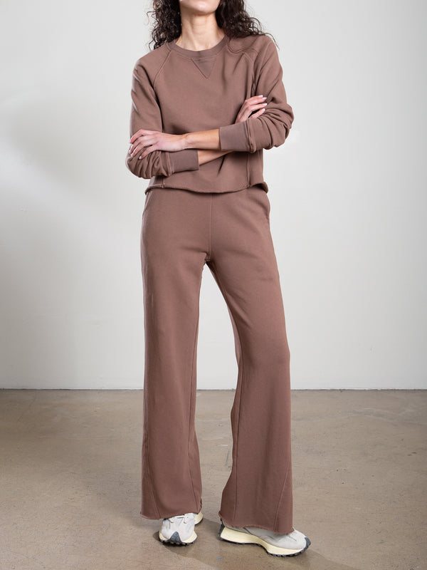 Tanner Pant in French Terry - Carob