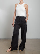Lennox Pant in French Linen - Black