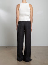 Lennox Pant in French Linen - Black