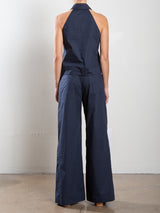 Lennox Pant in Italian Poplin - Ink