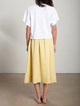 Claudia Skirt in French Linen - Butter