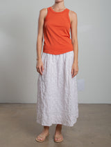 Claudia Skirt in Japanese Cotton Stripe - Brick