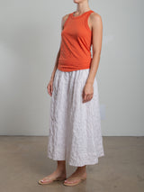 Claudia Skirt in Japanese Cotton Stripe - Brick