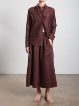 Claudia Skirt in Gossamer - Chocolate