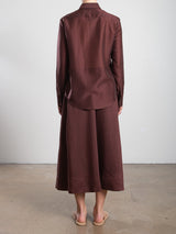 Claudia Skirt in Gossamer - Chocolate