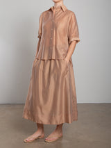 Claudia Skirt in Gossamer - Brulee
