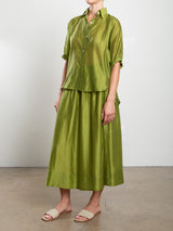 Claudia Skirt in Gossamer - Lime