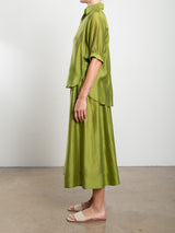 Claudia Skirt in Gossamer - Lime