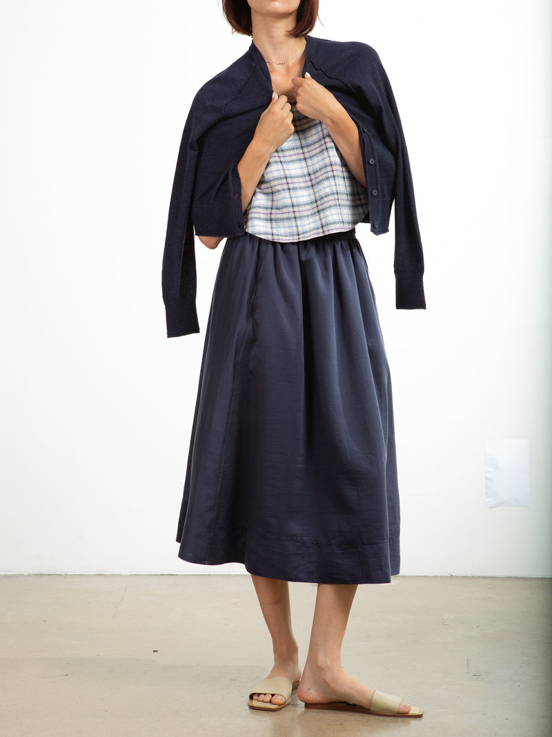 Claudia Skirt in Gossamer - Navy
