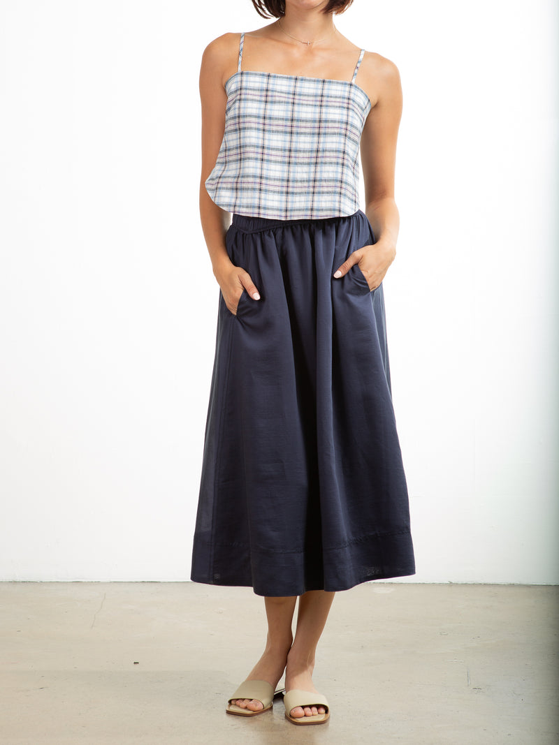 Claudia Skirt in Gossamer - Navy