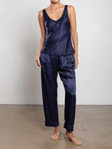 Calen Pant in Vintage Satin - Night