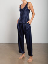Calen Pant in Vintage Satin - Night